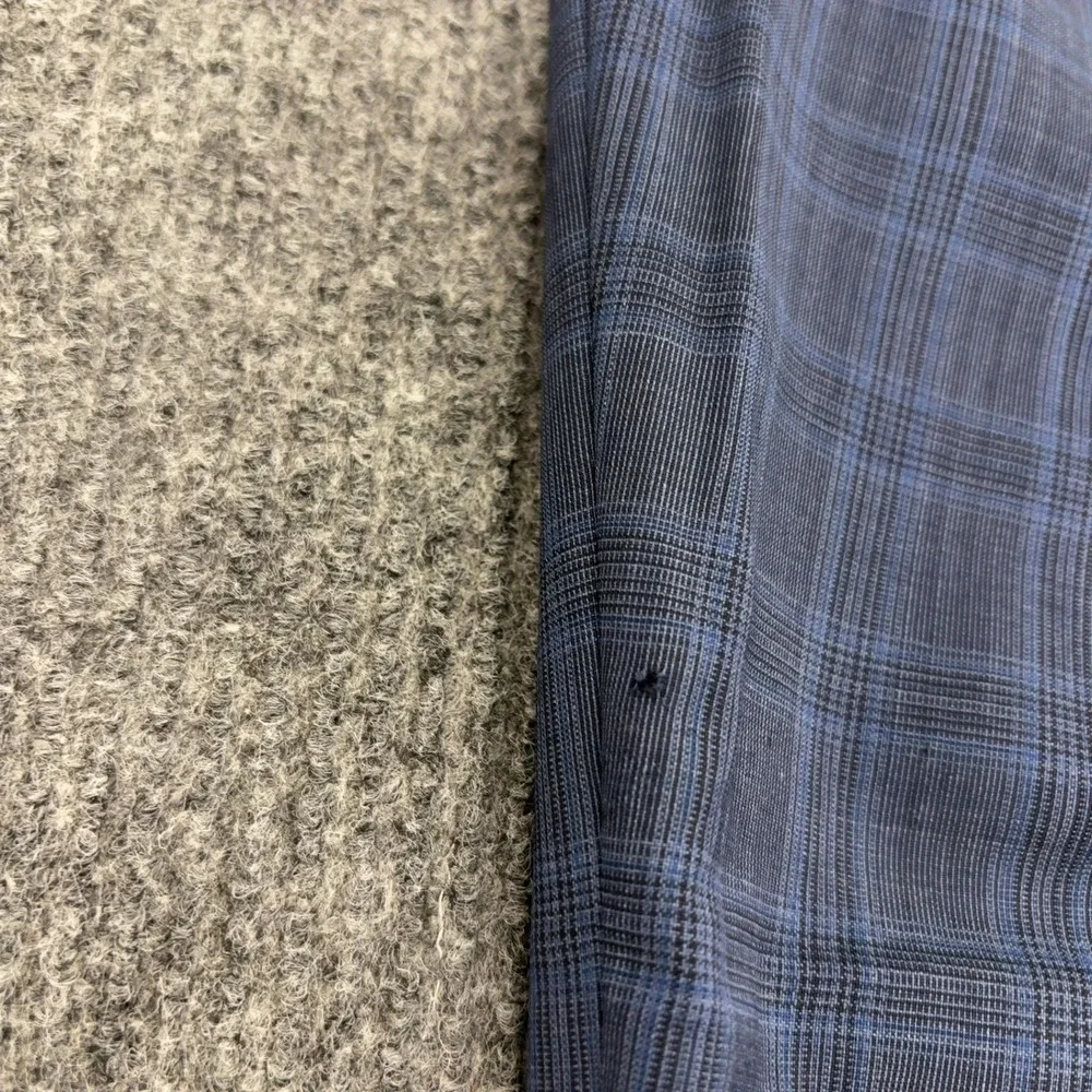 Banana Republic Pants Mens 33x34 Blue Wool Plaid Slim Fit Dress Trousers Work